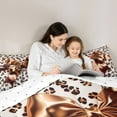 thumbnail image 4 of Feelyou Bling Fashion Bow-tie Twin Bedding Sets 7pcs, Brown Cheetah Print Comforter Set, 4 of 8