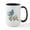 White/Black Inside, variant on CafePress - Bird On Tree Limb With Spring Flowers Mugs - 15 oz Ceramic Large White Novelty Mug