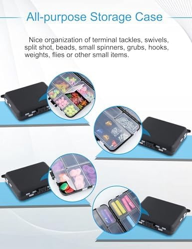 Small Tackle Box Organizer 4 Pack Mini Tackle Boxes Plastic Fishing Organizer Tackle Storage Containers Kayak Fly Boxes