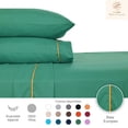 thumbnail image 1 of Juego de Sábanas Individual 2800 Hilos Extra Suave Premium Textura Rayada Soft Nature, 1 of 5