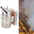 thumbnail image 1 of Pulverizador de humo de abeja ahumador de apicultura de acero inoxidable duradero fácil y seguro para apicultores de granjas de apicultura ANGGREK Otros, 1 of 8