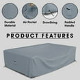 thumbnail image 2 of Covers & all Sectional Sofa Cover, Heavy duty 18 Oz Waterproof UV & Weather resistant, Outdoor Patio Couch Furniture Protector with Air Pockets & Drawstrings (83"L x 52"W x 29"H, Gray), 2 of 8