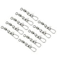 thumbnail image 1 of Unique Bargains 33LBS Cuivre Fer Pêche Roulement Pivotant avec Snap Interlock, Noir 100 Pack, 1 of 5