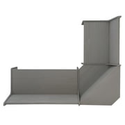 Linon Talon Pine Wood Corner Dining Nook Set with Storage in Gray Finish