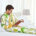 thumbnail image 6 of Kdxio St Patrick's Day1 Men’s Pajama Set Pajamas For Men 2 Piece PJ Set with Men Pajama Pants and Long Sleeve T-Shirt Lounge Set-Small, 6 of 7