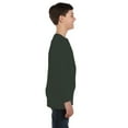 thumbnail image 4 of Gildan Youth Long Sleeve T-Shirt, Junior Casual Cotton Crew Long Tee, Forest Green, Pack 6 Size-S, 4 of 5