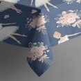 thumbnail image 3 of Dark Blue Ballerina Flower Pattern Rectangle Tablecloth 60"x84",Waterproof Polyester Rectangle Table Cloth, Wipeable Spillproof Polyester Tablecloth for Dining, Camping, Indoor and Outdoor, 3 of 5
