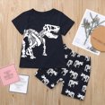 thumbnail image 2 of UAYOTSE Toddler Boy Clothes Baby Summer Outfit Short Sleeve T-Shirt Tops Casual Shorts 2Pcs Clothing Set Cartoon Print 2PCS Set For 1t 2t 3t 4t 5t 6t Short Sets,Sizes 5-6 Years, 2 of 6