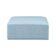 thumbnail image 6 of Meridian Furniture Cube Light Blue Vegan Leather Ottoman, 6 of 6