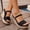 Black, variant on Women's Wedges Shoes Baeitkot Women's Fashionable And Versatile Plus-Size Thick-Soled Shoes Spring Summer Comfortable Women's Wedges Shoes Black 37