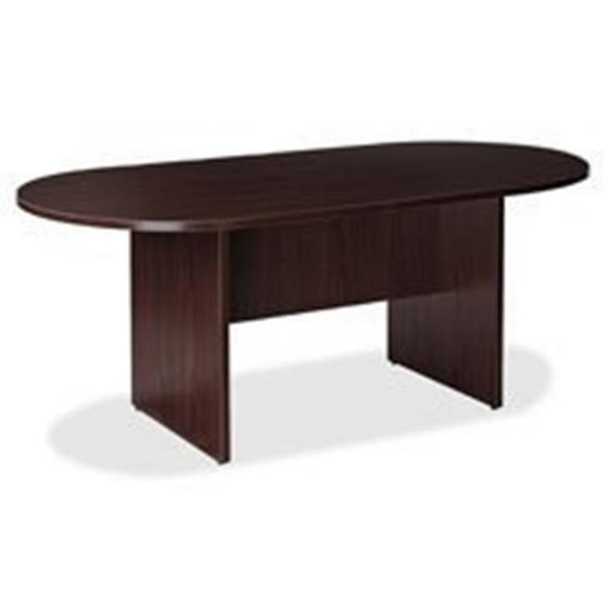 Lorell Llrpoc4872es Prominence 2 0 Series Half Racetrack Conference Table Top Espresso 72 X 48 1 5 In