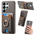 thumbnail image 1 of Funda FOXDOCK para Samsung Galaxy S26 Ultra billetera, soporte ajustable y diseño seguro-gris plateado, 1 of 6