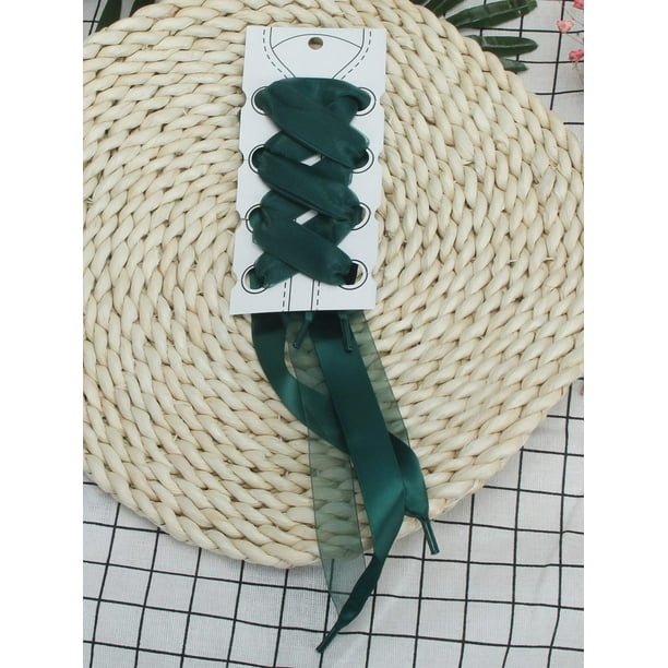 NK FASHION Wide Flat Satin Ribbon Shoelaces,Silk Ribbon Shoe Laces For