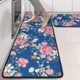 thumbnail image 2 of Kitchen Rugs Sets Of 2,Pioneer Flower Floral Print Pattern Anti Fatigue Kitchen Mat Rugs Non Slip Washable,Decorative Kitchen Floor Mats for Kitchen,Sink,Laundry,17"x47"+17"x47", 2 of 5