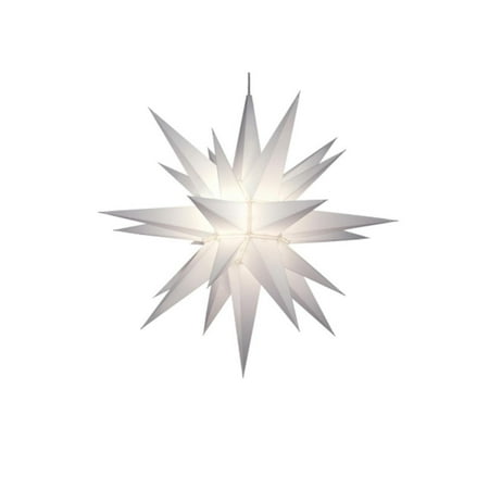 21 Lighted 3 Dimensional White Moravian Star Hanging Christmas 21 Lighted 3 Dimensional White Moravian Star Hanging Christmas Decoration