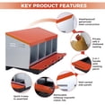 thumbnail image 3 of Accreate Metal Chicken Nesting Box with Removable Roll-Out Tray, Galvanized Steel Laying Box for Hens, Easy Egg Collection and Cleaning, Suitable for Backyard Coops and Poultry Farms, 3 of 7