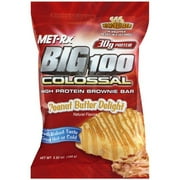 MET-Rx Big 100 Colossal Peanut Butter Delight High Protein Brownie Bar, 3.52 Oz.