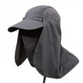 thumbnail image 1 of Final Clear Out! Sun Caps Fishing Cap Flap Hats Sunshade UV Protection Caps Removable Neck&Face Flap Cover Caps Black, 1 of 6