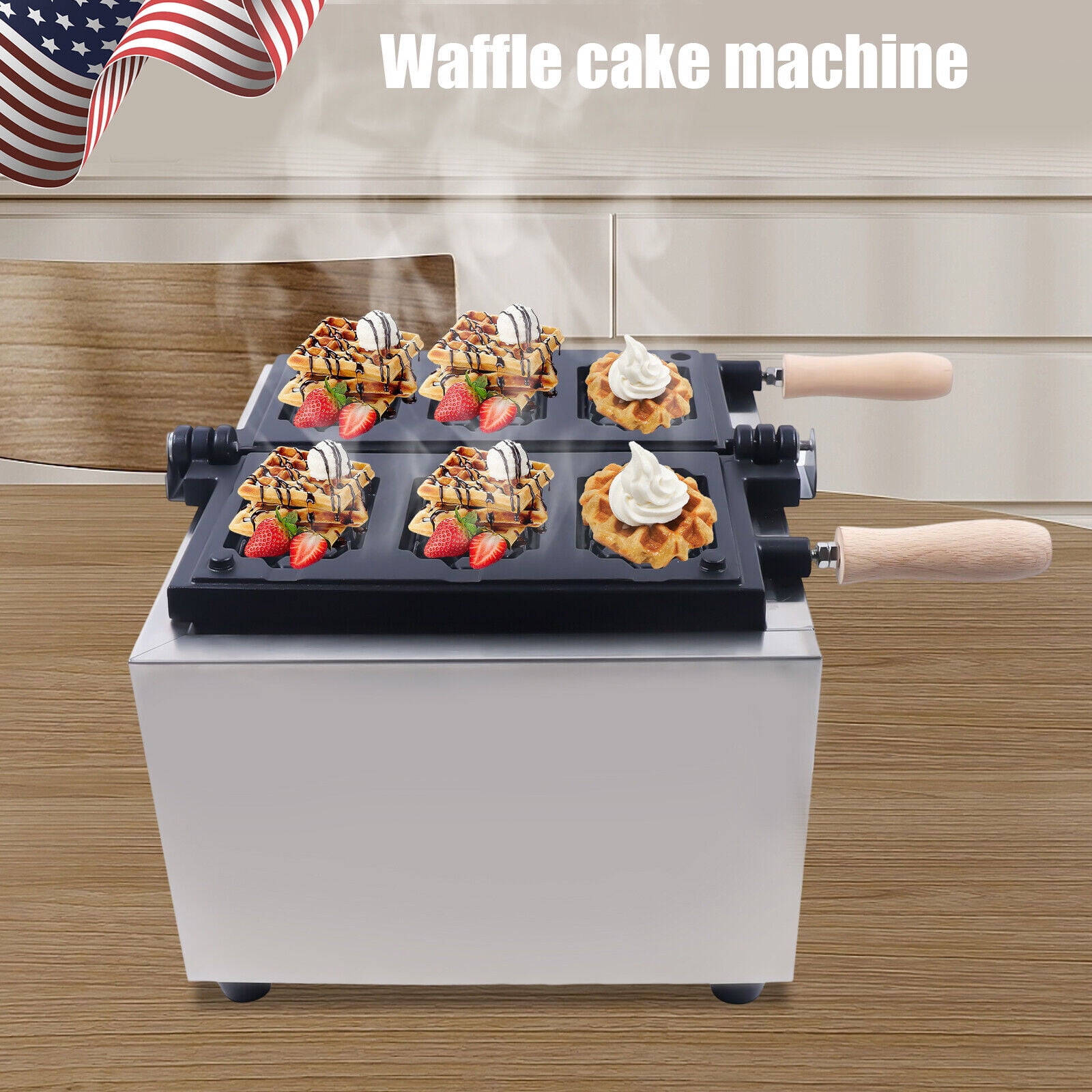1500W Commercial Electric Honeycomb Waffle Pop Maker Baker Machine Nonstick