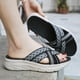 thumbnail image 5 of Likrtyny Sandalias Deslizantes para Mujer Suela Gruesa Con Correa Cruzada Sandalias Playa (Negro 38), 5 of 9
