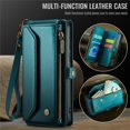 thumbnail image 6 of CaseMe Leather for Google Pixel 10A 6.3" Case Wallet【RFID Blocking】with 7-Card Holder Zipper Bills Slot, Soft PU Leather Magnetic Shoulder Wrist Strap for Google Pixel 10A 6.3" Wallet Case Women, 6 of 10