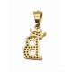thumbnail image 4 of Cadena y dije de brillos con corona de oro laminado letra B, 4 of 8