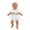 White, variant on AWZXDE Fall Toddlers Girl Clothes Floral Embroidery Dress‑Style Bodysuit Outfit With Matching Bow Headband For Birthday Party & Themed Photoshoot Green - 6-9 Months