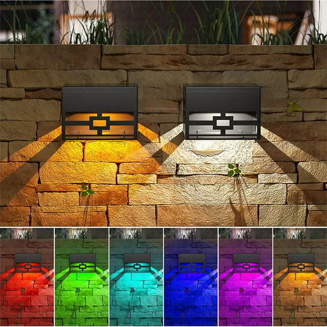 Boovnll Solar Street Light, Ip55 Waterproofs Outdoor Solar Street Light, Dusk to Dawning, Led Floods Light with Motion Sensor and Constant Rgb Light