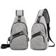 thumbnail image 1 of Puerto de carga USB Bolsas en el pecho Tela Oxford Hombres Fanny Pack Bolso (Gris), 1 of 9