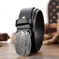 thumbnail image 1 of Men's Belt Cowhide Hip-hop Style Foreign Trade Motorcycle Belt, 1 of 5