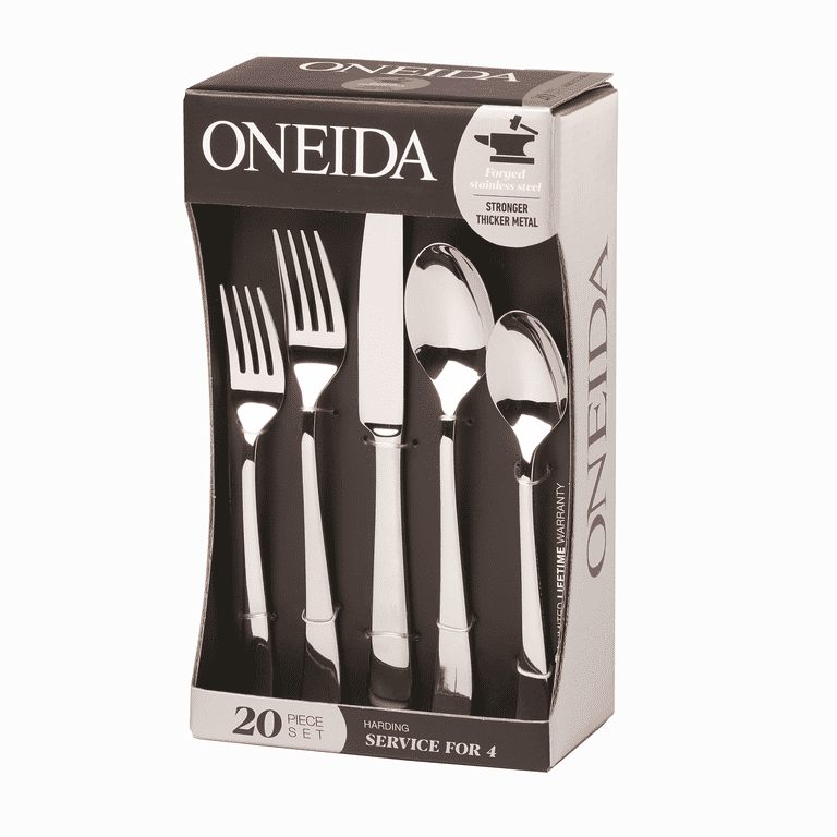 Oneida Harding 20-Piece Stainless Steel Flatware Set - Walmart.com
