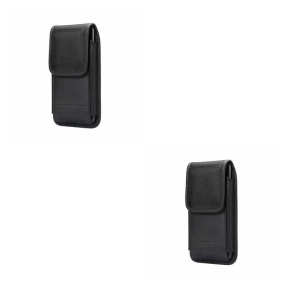 Inteprter Conveniente bolsa para teléfono inteligente con cinturón con clip para regalos manos libres, riñonera con clip para teléfono, negro 5.5-6.3 pulgadas 2piezas