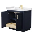 thumbnail image 3 of Wyndham Collection Miranda 36" Wood Single Bathroom Vanity in Blue/Brushed Gold, 3 of 6