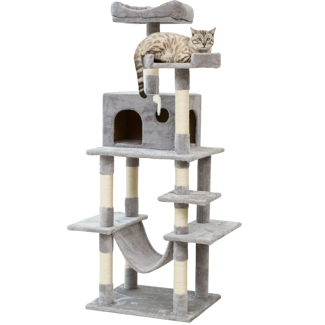 2019 Upgrade Cat Tree Clearance, 64'' Cat Tower Luxury Condos with