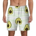 thumbnail image 2 of Picia Avocado of a Hear pattern Mens Swim Trunks with Compression Liner Stretch Beach Shorts Quick Dry with Zipper Pockets No-Chafing Board Shorts-Medium, 2 of 9