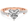 thumbnail image 3 of Heart Shape 1 Carat IGI Certified Lab Grown Diamond Ring | 14K Rose Gold | Phoebe Twigs Diamond Ring | FG-VS1-VS2 Quality Friendly Diamonds, 3 of 5