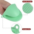 thumbnail image 4 of 4pack Thickened Mini Oven Gloves Heat Resistant Silicone Oven Mitts Finger Pot Holder Light Green, 4 of 6