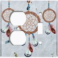 thumbnail image 6 of Metal Light Switch Plate Cover Beaded Feather Dreamcatcher DRM002, 6 of 15