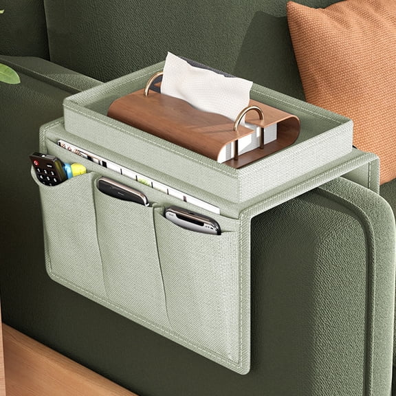 Sofa Armrest Organizer, Couch Caddy with 5 Pockets for Remote Control, Phone, Tablet, Books, and More, Bedside Storage Pocket for Easy Home Organization
