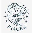 thumbnail image 2 of Pisces Zodiac Fish With Glitter Adult White Long Sleeve Hoodie-Medium, 2 of 6