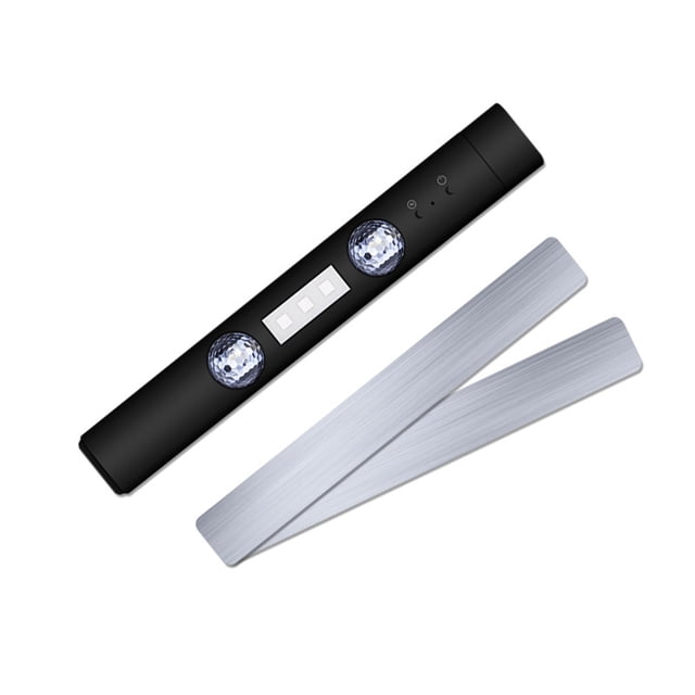 Graflsoa 5V USB Rechargeable 3W RGB LED Car Atmosphere Light with Magnetic Base, Sound Control, 300mAh Battery, Black (No Remote)