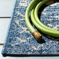 thumbnail image 4 of SAFAVIEH Courtyard Searlait Geometric Indoor/Outdoor Area Rug, Blue/Ivory, 4'5" x 6'5", 4 of 6