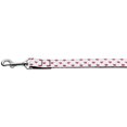 thumbnail image 1 of Blanc et Rouge Dotty Coeurs en Nylon Chien Laisse 5/8 Pouce de Large 4Ft Long, 1 of 1
