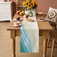thumbnail image 2 of Teal Beach Coastal Table Runner 60 Inches, Summer Ocean Nautical Seaside Bed Runner Dresser Scarves Tabletop for Indoor Outdoor Parties/Ceremony/Banquet, 13" x 60", 2 of 8
