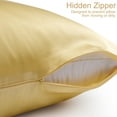 thumbnail image 4 of PiccoCasa 19 Momme Silk Pillowcase for Queen Size Pillow, Champagne, 20"x30", 4 of 8