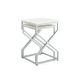 thumbnail image 4 of Posh Living Navarro Square Marble Top Nesting End Table in Silver, 4 of 8