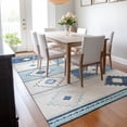 thumbnail image 6 of Addison Rugs Mayfield Washable Southwest Aztec Blue Rectangle Rug, 3' x 5', 6 of 6