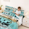 thumbnail image 4 of Erosebridal Turquoise Wood Black Camper RV Print Full Size Sheets, Coastal Camping Bed Sheets for Kids Boys and Girls, 1 Flat Sheet, 1 Fitted Sheet and 2 Pillowcases, 4 of 6
