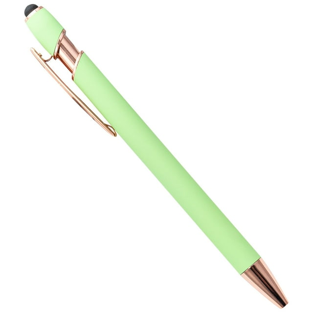 Retractable Ballpoint Pens,0.7mm Fine Point Black Ink, Smooth Writing Ballpoint Pens, Medium Black Ink Pen with Comfort grip for Planner, Office, Journaling,Note Taking,Assorted Color(Light Green)