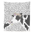 thumbnail image 1 of Tapiz de microtela de fibra para colgar en la pared con forma de vaca, 150 x 100 cm, 1 of 3